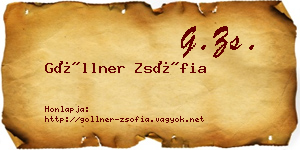 Göllner Zsófia névjegykártya
