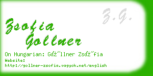 zsofia gollner business card